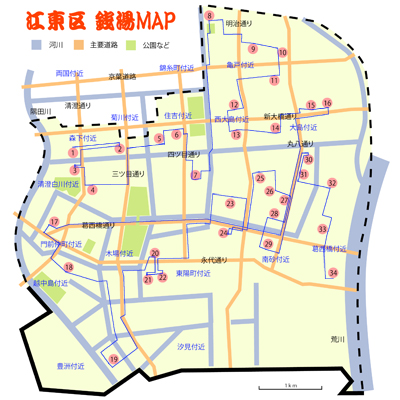江東区 銭湯MAP