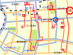 江戸歴史散策マップ「羅漢寺」の位置
