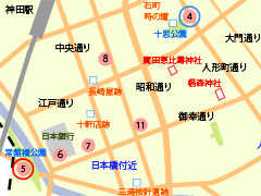 江戸歴史散策マップ「常盤橋御門」の位置