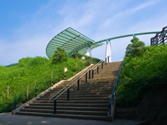 公園に続く階段