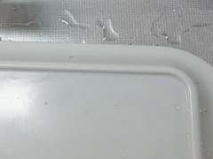 綺麗になったプラ製の白い皿