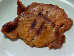 豚の味噌焼きのアップ